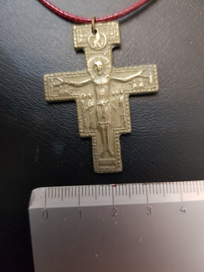 Collana Donna A Croce Con Ciondolo Semino Di Senape – Gioiello In Ottone E Zirconi, Catena Regolabile, Simbolo Di Fede E Speranza