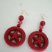 Orecchini Pendenti A Stella Con Strass - Cristallo Rosso E Blu - Gioielli Boho Vintage Con CZ