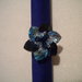 Anello fiore con cuori blu