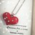 Collana lunga vintage CUORE ROSSO strass PIN UP Anni 50 Girl  