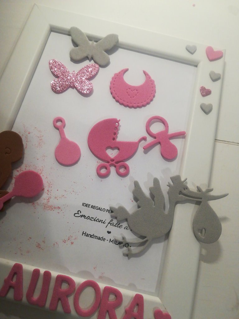 Regalo Nascita Orsetto Quadretto Personalizzato Per Nascita Social Crazy - Cornice Bianca 20x31 Cm Con Orsetto Per Bimbo/a Quadretto Nascita Personalizzato - 3