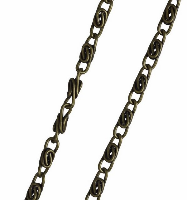 4 M DI CATENA, MOLTO SOTTILE, METAL RAME, 2 x 1 mm, PER CREAZIONE