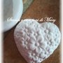 Stampo cuore con fiori in silicone