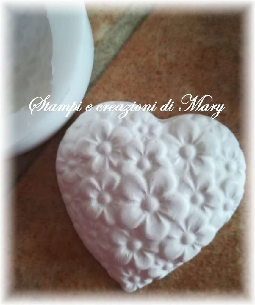 Stampo cuore con fiori in silicone - Materiali - Materiali fatti a