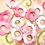 15 pz ciondoli CHARM fiore madreperla rosa chiaro - 2,5 cm