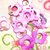 20 pz ciondoli CHARM fiore madreperla rosa intenso - 2,5 cm