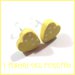 Orecchini lobo perno " Cuore giallo "  cuoricino piccoli kawaii fimo cernit idea regalo donna bambina primavera estate Natale