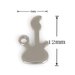 25 pcs Charms in acciaio inossidabile a forma di Chitarra / Basso / Musica 12x6mm