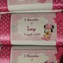 Tavolette di cioccolata personalizzate battesimo festa compleanno nascita Minnie baby