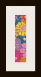 PDF schema bracciale fiori color in stitch peyote pattern - solo per uso personale .