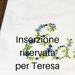 Inserzione riservata per Teresa 