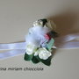                                                       Corsage con rose e tulle/bracciale cerimonia