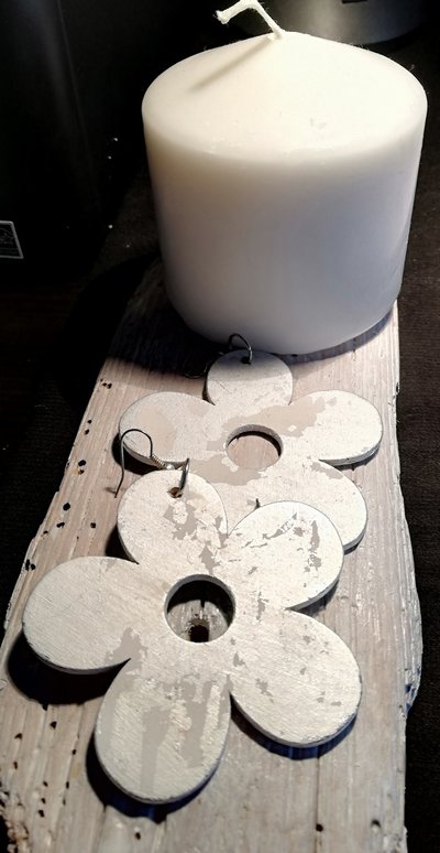Orecchini Pendenti Bohémien In Legno E Pelle | Artigianali A Forma Di Fiore Intagliato | Leggeri E Naturali, Idea Regalo Donna
