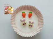 🐇 Set orecchini coniglietto e carota 🥕