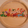  I Sette Nani di Biancaneve Disney Piatto/Quadro in Legno