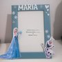 Cornice festa compleanno. Frozen. Bimba. Azzurra. Personalizzabile nome