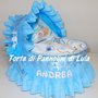 Torta di Pannolini Pampers Carrozzina Culla idea regalo baby shower nascita battesimo