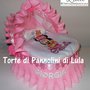 Torta di Pannolini culla carrozzina grande Pampers Baby Dry + bavaglino personalizzato