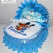 Torta di Pannolini culla carrozzina Pampers Baby Dry + bavaglino personalizzato topolino idea regalo nascita baby shower battesimo