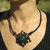 Collana in macramè con Malachite