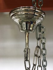 Rosone e catena per lampadario, cromo