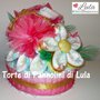 Torta di Pannolini Pampers baby dry bouquet FIORI mazzo rose nascita battesimo baby shower