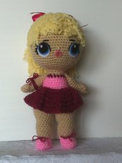 Bambola "Rossella", uncinetto amigurumi