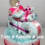 Torta di Pannolini Pampers Moto bicicletta Peluche sonaglino idea regalo nascita battesimo baby shower