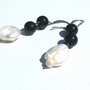 orecchini con onice nera e perla barocca