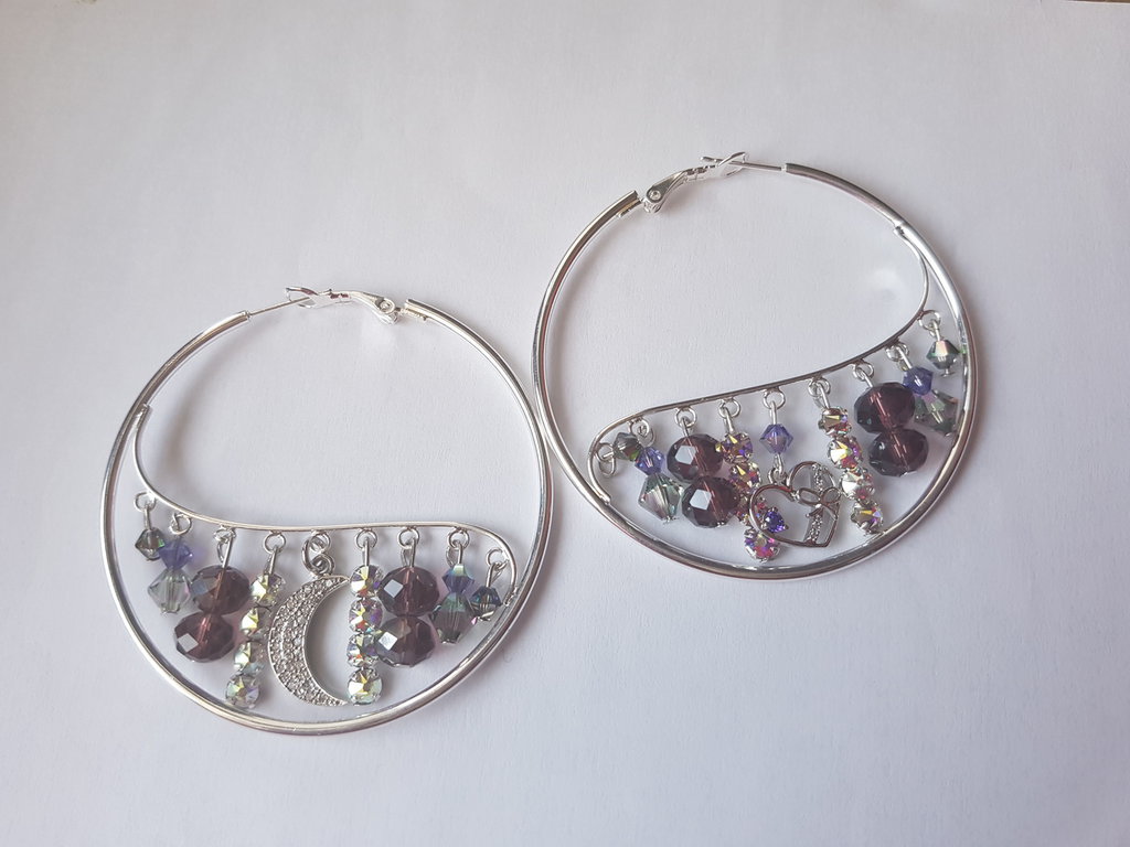 Inilbran Orecchini A Cerchio Boho Moon Huggie Orecchini Vintage A Forma Di Faccia Di Luna Orecchini A Perno In Argento A Mezzaluna Personalizzati Orecchini A Mezzaluna Gioielli Per Donne E Ragazze