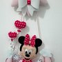 Fiocco nascita  personalizzato con minnie, luna e stella.