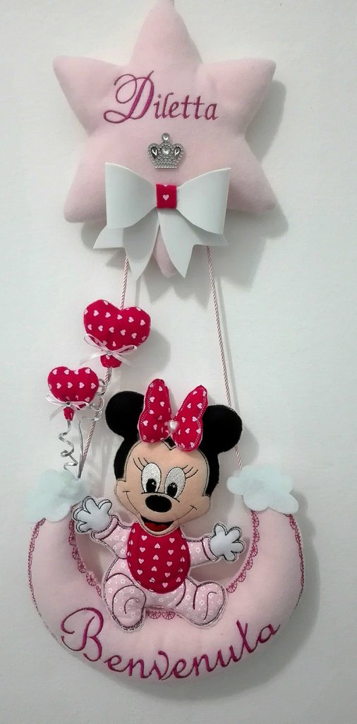 Fiocco palloncino Minnie Mouse decorazione del partito papillon