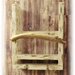 Portabottiglie da parete con legno di mare
