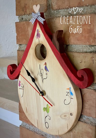 orologio da parete casetta Cucù by Creazioni GiaRó Ⓒ - Per la casa