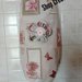 Portabuste portasacchetti in stoffa con fiore bottone in  legno