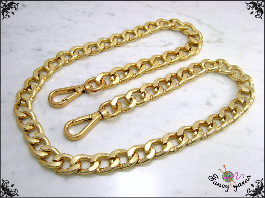 Les Plaisirs De Stella Catena Sottile Placcata Oro - Maglia Gourmette Diamantata 42 Cm