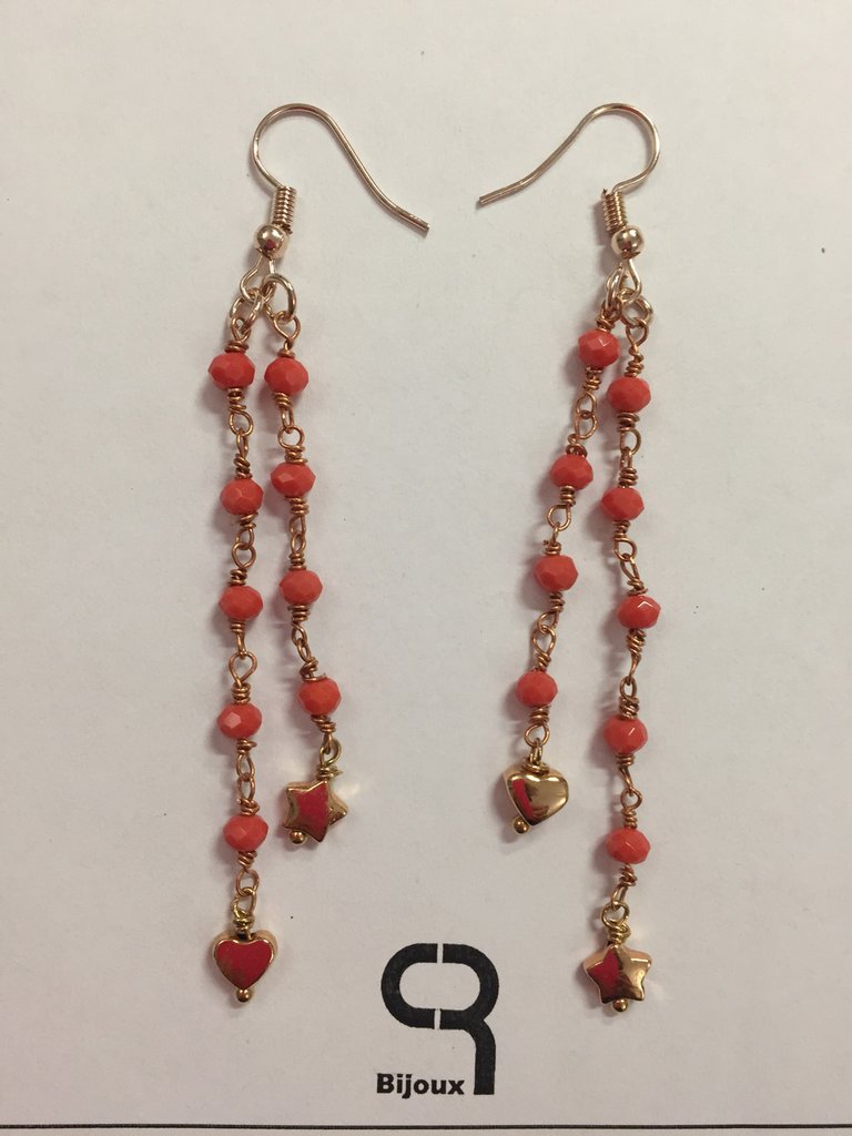 Orecchini Pendenti A Stella Con Nappina – Donna – Acciaio Inossidabile Placcato Oro E Argento, Anallergici, Lunghezza 5,1 Cm – Design Milano E Parigi