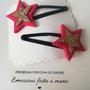 Coppia clips mollette bimba. Bambina accessori capelli. Stelle glitter. Personalizzabile