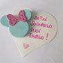 Calamita Minnie icona Glitter. Magnete. Glitter fiocco. Regalo post festa. Compleanno. PERSONALIZZABILE