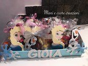 Frozen- Elsa e Olaf - portachiavi Gadget fine festa Gomma eva
