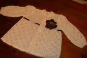 Cardigan in mohair per bimba maglia cerimonia elegante