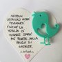 Calamita uccellino glitter. Personalizzabile. Idea regalo bomboniera. Bird. Magnete