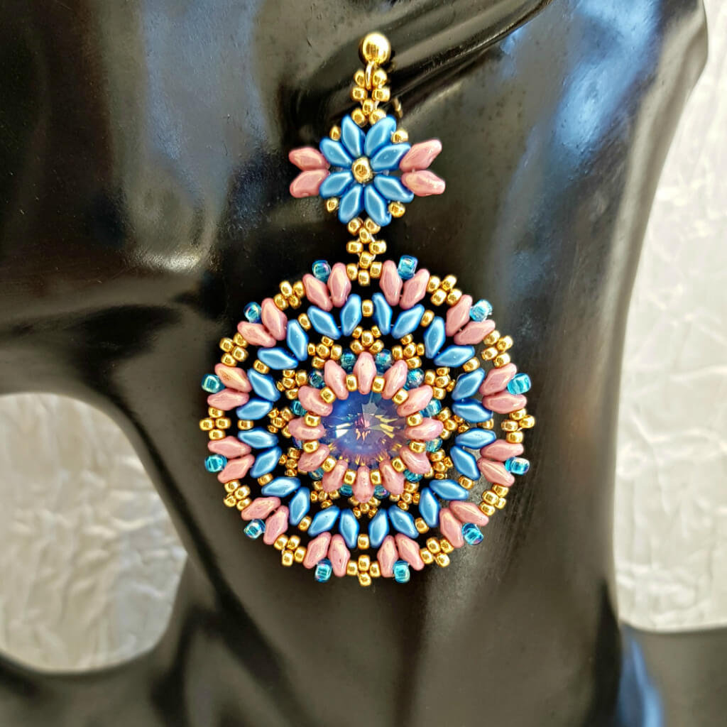 Orecchini tamburello di sicilia Blu M'AMI Sicily Jewels mse503r