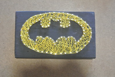quadro string art Batman quadro string art Batman