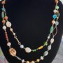 Collana primaverile colorata realizzata con perle swarovski e pietre dure.