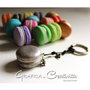 Portachiavi con ciondolo macaron e charms