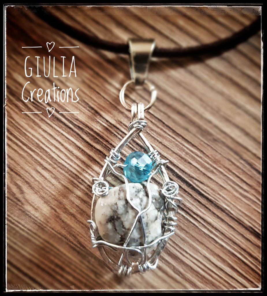 Ciondolo In Pietra Naturale Tamburata Con Catena In Pelle Regolabile – Gioiello Minerale In Sacchetto Di Organza, Regalo Esoterico