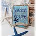 "beach house" quadro con tavola di mare e cima