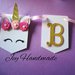 Banner festone festoni personalizzato lettere buon compleanno Happy birthday decorazioni decorazione unicorno