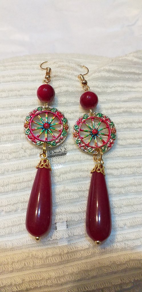 NWT NEW Kendra Scott Cecily Clip On Earrings in Brown Gold MSRP $225 w/Dust Bag